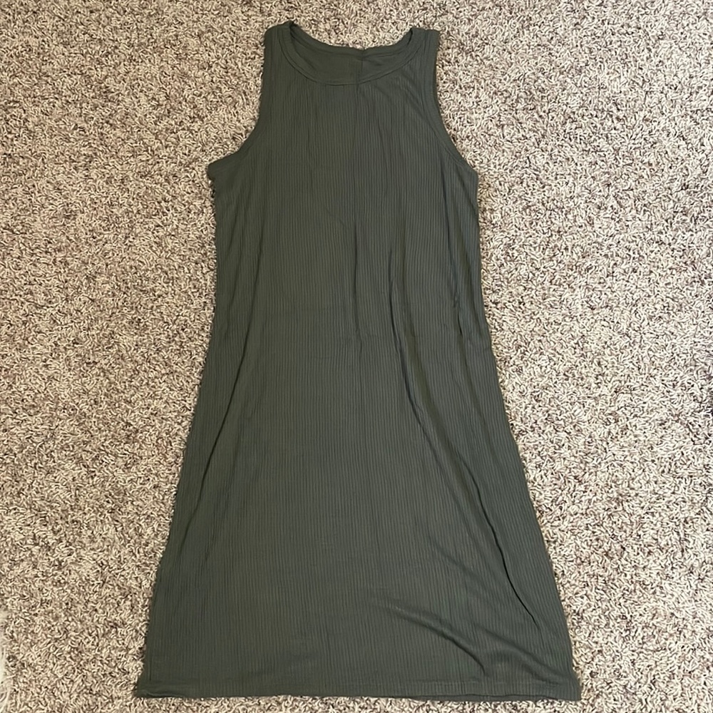 Olive green ribbed tank top dress from Mossimo. Size x-small.